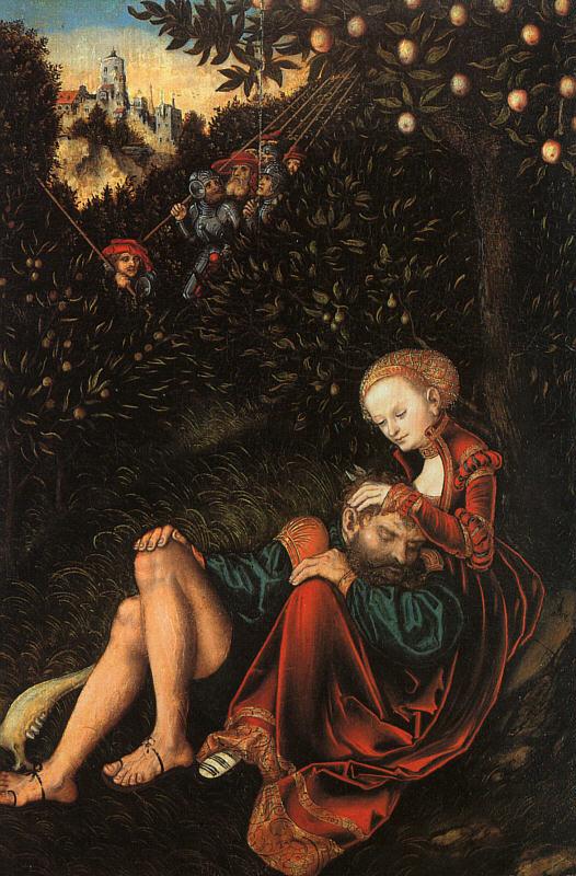 Lucas  Cranach Samson and Delilah oil painting image